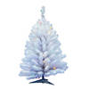 Vickerman 3' Crystal White Spruce Christmas Tree with Multi-Colored LED Lights Image 1