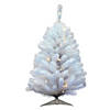 Vickerman 3' Crystal White Spruce Christmas Tree with Warm White LED Lights Image 1