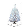 Vickerman 3' Crystal White Spruce Christmas Tree with Warm White LED Lights Image 2