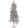 Vickerman 3' Flocked Alpine Christmas Tree with Multi-Colored LED Lights Image 1