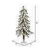 Vickerman 3' Flocked Alpine Christmas Tree with Warm White LED Lights Image 1