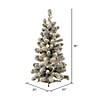 Vickerman 3' Flocked Kodiak Spruce Christmas Tree with Warm White LED Lights Image 1