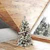 Vickerman 3' Flocked Kodiak Spruce Christmas Tree with Warm White LED Lights Image 2
