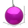 Vickerman 3" Fuchsia Shiny Ball Ornament, 12 per Bag Image 1