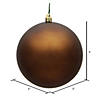 Vickerman 3" Mocha Matte Ball Ornament, 12 per Bag Image 1