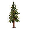 Vickerman 3' Natural Alpine Christmas Tree with Multi-Colored Lights Image 1