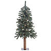 Vickerman 3' Natural Bark Alpine Christmas Tree with Warm White LED Lights Image 1