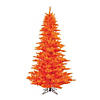 Vickerman 3' Orange Fir Christmas Tree with Orange Lights Image 1