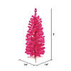Vickerman 3' Pink Pencil Christmas Tree with Pink LED Lights Image 2