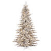Vickerman 3' Silver Tinsel Fir Christmas Tree with Clear Lights Image 1