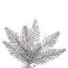 Vickerman 3' Silver Tinsel Fir Christmas Tree with Clear Lights Image 1