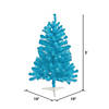 Vickerman 3' Sky Blue Christmas Tree with Teal LED Lights Image 2