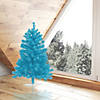 Vickerman 3' Sky Blue Christmas Tree with Teal LED Lights Image 3