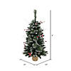 Vickerman 3' Snow Tipped Pine and Berry Artificial Christmas Tree Unlit Image 3