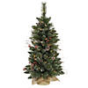 Vickerman 3' Snow Tipped Pine and Berry Christmas Tree with Clear Lights Image 1