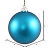 Vickerman 3" Turquoise Matte Ball Ornament, 12 per Bag Image 2