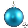 Vickerman 3" Turquoise Matte Ball Ornament, 12 per Bag Image 3