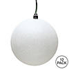 Vickerman 3" White Glitter Ball Ornament, 12 per Bag Image 2