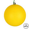 Vickerman 3" Yellow Matte Ball Ornament, 12 per Bag Image 2