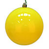 Vickerman 3" Yellow Shiny Ball Ornament, 12 per Bag Image 1
