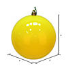 Vickerman 3" Yellow Shiny Ball Ornament, 12 per Bag Image 1