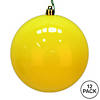 Vickerman 3" Yellow Shiny Ball Ornament, 12 per Bag Image 2