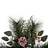 Vickerman 30" Artificial Long Leaf Pine with Seeded Cedar, Eucalyptus Foliage, and Pinecones 3 Candle Holder Image 1