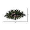 Vickerman 30" Artificial Long Leaf Pine with Seeded Cedar, Eucalyptus Foliage, and Pinecones 3 Candle Holder Image 2