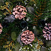 Vickerman 30" Artificial Long Leaf Pine with Seeded Cedar, Eucalyptus Foliage, and Pinecones 3 Candle Holder Image 3