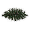Vickerman 30" Artificial Long Leaf Pine with Seeded Cedar, Eucalyptus Foliage, and Pinecones 3 Candle Holder Image 4