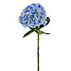 Vickerman 30" Blue/Green Large Artificial Hydrangea with leaves on Stem. Image 1