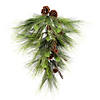 Vickerman 30" Boulder Pine Artificial Christmas Teardrop, Unlit Image 1