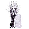 Vickerman 30" Brown Frosted Twig Tree Grove, Warm White 3mm Wide Angle LED lights, 5 Piece Set. Image 2