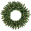 Vickerman 30" Camdon Fir Artificial Christmas Wreath, Clear Dura-lit Incandescent Mini Lights Image 1