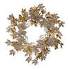 Vickerman 30" Champagne Maple Leaf Artificial Wreath, Unlit Image 1