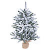 Vickerman 30" Flocked Anoka Pine Artificial Christmas Tree, Unlit Image 1