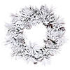 Vickerman 30" Flocked Atka Artificial Christmas Wreath, Unlit Image 1