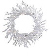 Vickerman 30" Flocked Winter Twig Christmas Wreath with Warm White LED Lights Image 1