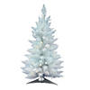 Vickerman 30" Sparkle White Spruce Pencil Christmas Tree with Warm White LED Lights Image 1