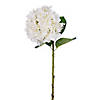 Vickerman 30" White Large Artificial Hydrangea with leaves on Stem. Image 1
