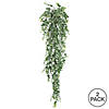 Vickerman 32" Artificial Green Hanging Mini Leaf Eucalyptus Bush, Pack of 2 Image 2