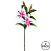 Vickerman 32" Artificial Pink Real Touch Tiger Lily Stem Image 2