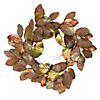 Vickerman 32" Mocha Magnolia Leaf Artificial Wreath, Unlit Image 1