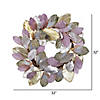 Vickerman 32" Plum Stone Magnolia Leaf Artificial Wreath, Unlit Image 4