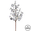 Vickerman 34" Silver Eucalyptus Artificial Christmas Spray. Includes 3 sprays per pack. Image 1