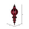 Vickerman 35" Burgundy Shiny Finial Ornament with Glitter Accents Image 1