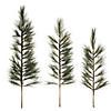 Vickerman 36-42-48" Artificial White Pine Tops 3Pc Set Image 1
