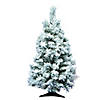 Vickerman 36" Flocked Alaskan Pine Christmas Tree - Unlit Image 1