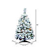Vickerman 36" Flocked Alaskan Pine Christmas Tree with Multi-Colored LED Lights Image 2