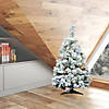 Vickerman 36" Flocked Alaskan Pine Christmas Tree with Multi-Colored LED Lights Image 3